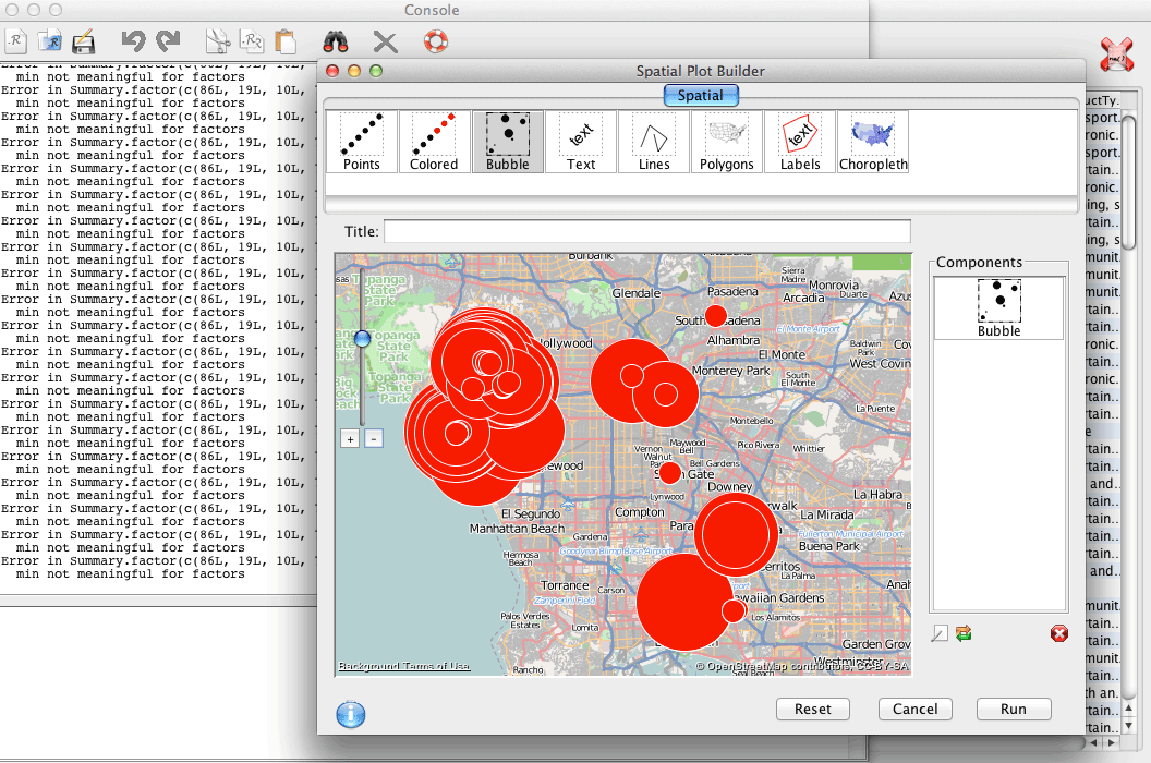 Deducer Spatial Plot Builder Deducer Spatial Plot Builder