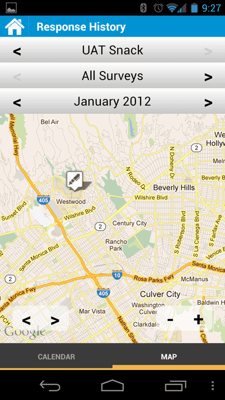 Mobile Application Response History Mobile Application Response History